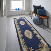 Royal Navy Traditional Hand Tufted Wool Runner Rug - Pendle Village Furniture